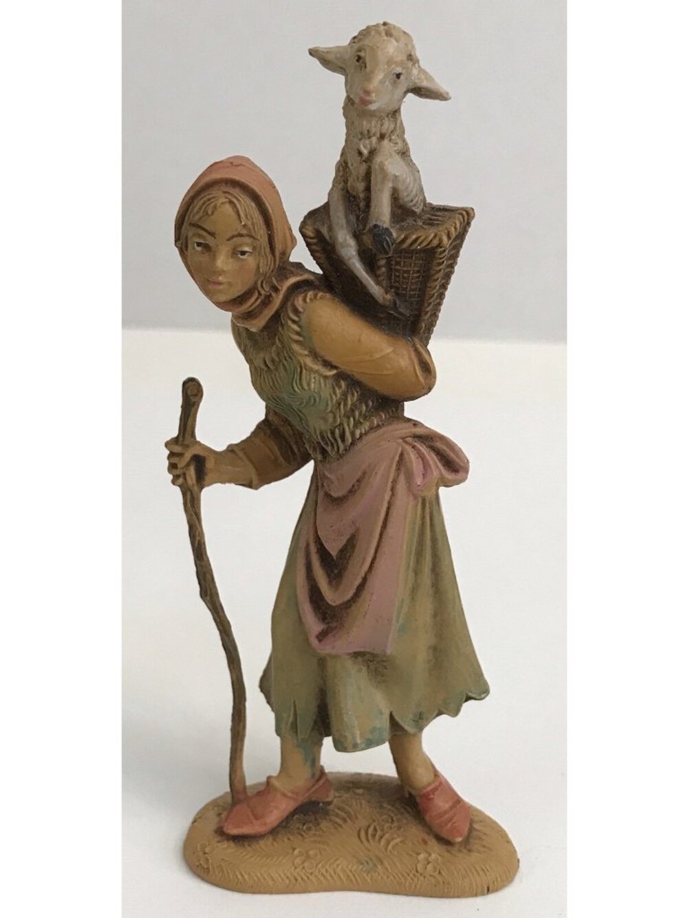 Fontanini 5" Nativity Figure #197 Miriam with Lamb 1983 Italy Christmas